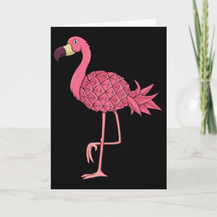 Roze Flamingo Ananas Hawaii Vakantie Zomer Mannen Kaart