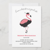Roze Flamingo Animal Afstuderen Kaart (Voorkant)