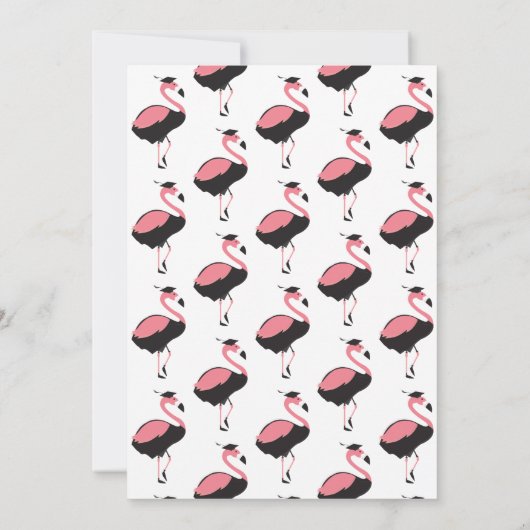 Roze Flamingo Animal Afstuderen Kaart (Achterkant)