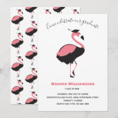 Roze Flamingo Animal Afstuderen Kaart (Voorkant / Achterkant)