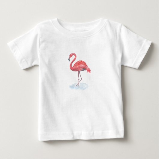 Roze Flamingo, aquarel . (Voorkant)