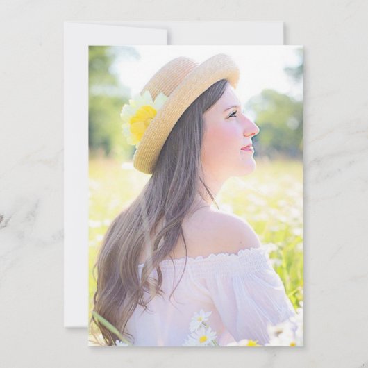 Roze Flamingo Aquarel Luau Afstudeer Dank Je Aankondiging (Achterkant)