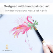 Roze Flamingo Aquarelpatroon Strand Tissuepapier