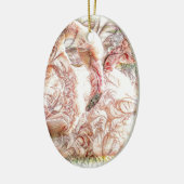 Roze Flamingo Art Keramisch Ornament (Links)