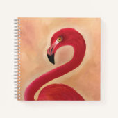 Roze Flamingo Art Notitieboek (Voorkant)