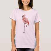 Roze Flamingo Art Style T-Shirt (Voorkant)