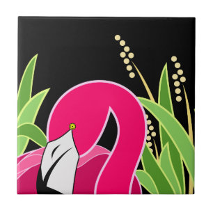 Roze Flamingo Art Tegeltje
