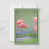 Roze Flamingo Artistic Blank Notecard Kaart (Voorkant)