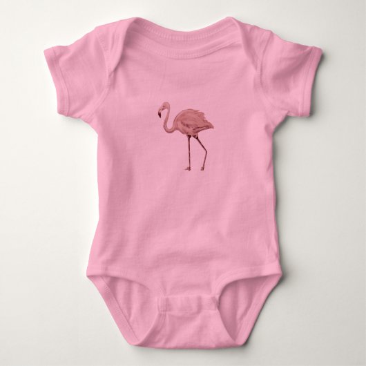 Roze Flamingo Baby Body Tutu Romper (Voorkant)