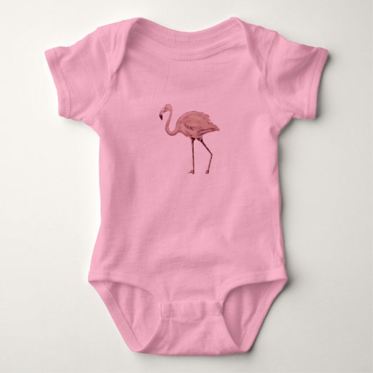Roze Flamingo Baby Bodysuit Tutu (Voorkant)