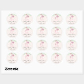 Roze Flamingo Baby Borrel Sticker (Vel)