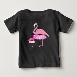 Roze Flamingo - Baby Fine Jersey T-Shirt 
