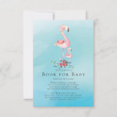 Roze Flamingo Baby shower Boek voor Baby Kaart (Voorkant)