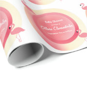 Roze Flamingo Baby shower | Inpakpapier (Rol Hoek)