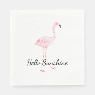 Roze Flamingo Baby Shower Servet