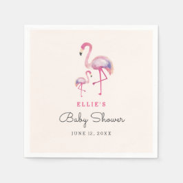 Roze Flamingo Baby shower servet