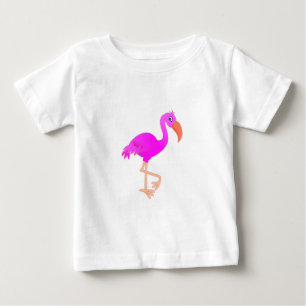 Roze Flamingo Baby T-Shirt