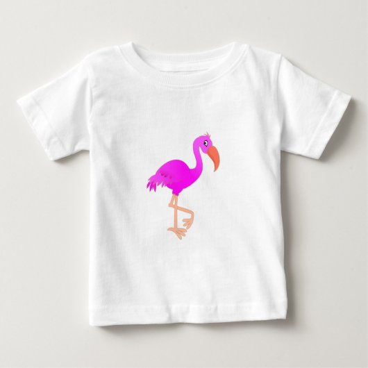 Roze Flamingo Baby T-Shirt (Voorkant)