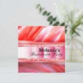 Roze Flamingo Bachelorette Party Invitation Kaart (Staand voorkant)
