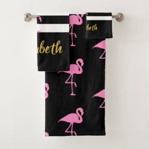 Roze Flamingo Bad Handdoek