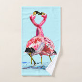 Roze flamingo badhanddoeken bad handdoek (Handdoek)