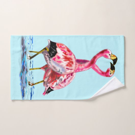 Roze flamingo badhanddoeken bad handdoek (Handdoek)