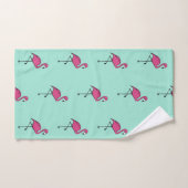 roze flamingo badhanddoeken set cadeau bad handdoek (Handdoek)