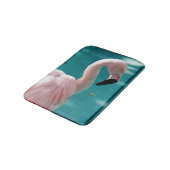 Roze flamingo badmat (Gekanteld)