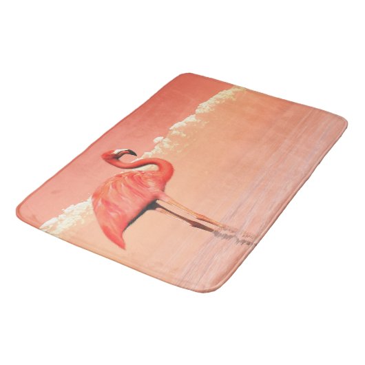 Roze flamingo badmat (Gekanteld)