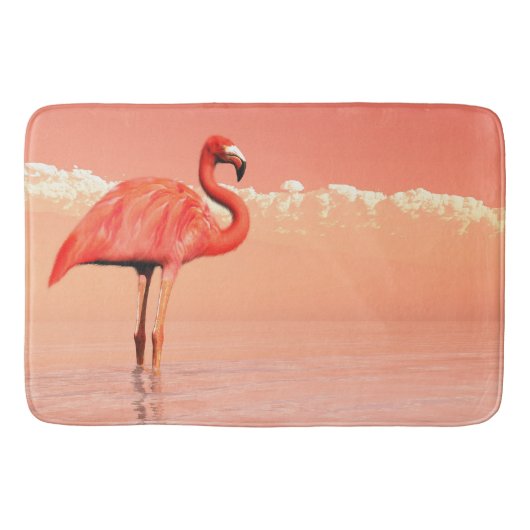 Roze flamingo badmat (Voorkant)
