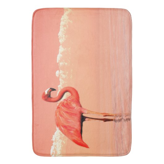 Roze flamingo badmat (Voorkant Verticaal)