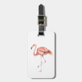 Roze Flamingo Bagagelabel (Voorkant verticaal)