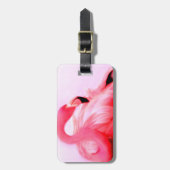 Roze Flamingo Bagagelabel (Voorkant verticaal)