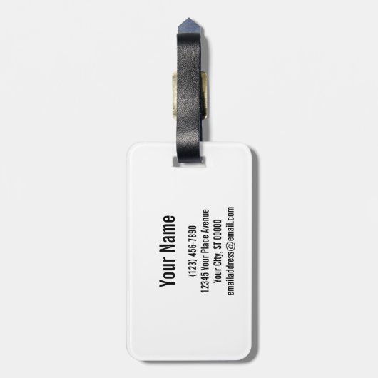 Roze Flamingo Bagagelabel (Achterkant verticaal)