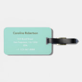 Roze Flamingo Bagagelabel (Achterkant horizontaal)