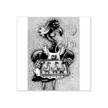 ROZE FLAMINGO BAKKOEKJES, VOGELRUBBER STEMPEL