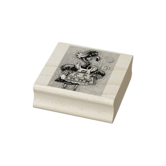 ROZE FLAMINGO BAKKOEKJES, VOGELRUBBER STEMPEL (Stempel)