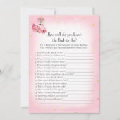 Roze Flamingo Ballerina die vader het beste spel k Kaart (Voorkant)