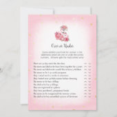 Roze flamingo Ballerina onder Shower Game Kaart (Voorkant)