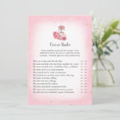 Roze flamingo Ballerina onder Shower Game Kaart (Staand voorkant)