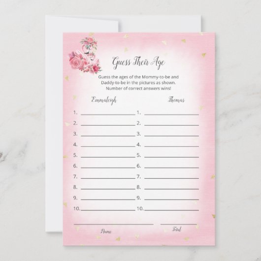 Roze flamingo Ballerina raadt het toneelspel in de Kaart (Voorkant)