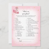 Roze Flamingo Ballerina Wat is er op je telefoonsp Kaart (Voorkant)