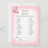 Roze flamingo Ballerina Wat zit er in je paarse sp Kaart (Voorkant)