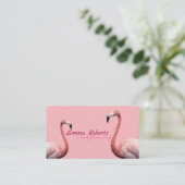 Roze Flamingo Balloons Moderne planning van gebeur Visitekaartje (Staand voorkant)