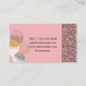 Roze Flamingo Balloons Moderne planning van gebeur Visitekaartje (Achterkant)