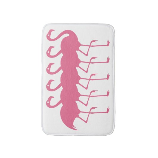 Roze Flamingo Bath Mats Badmat (Voorkant Verticaal)