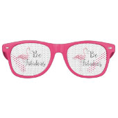 Roze Flamingo Be Fabulous Retro Zonnebril (Voorkant)