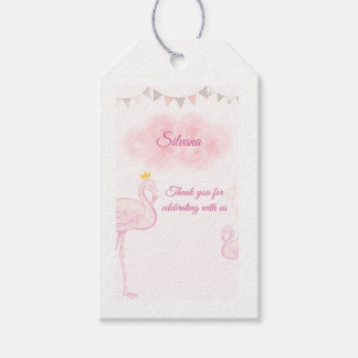 Roze Flamingo Bedankings Favor Tags, Laten we Flam Cadeaulabel