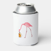 Roze Flamingo Beer Lover Blikjeskoeler (Blikje Achterkant)