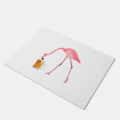 Roze Flamingo Beer Lover Deurmat (Schuin)